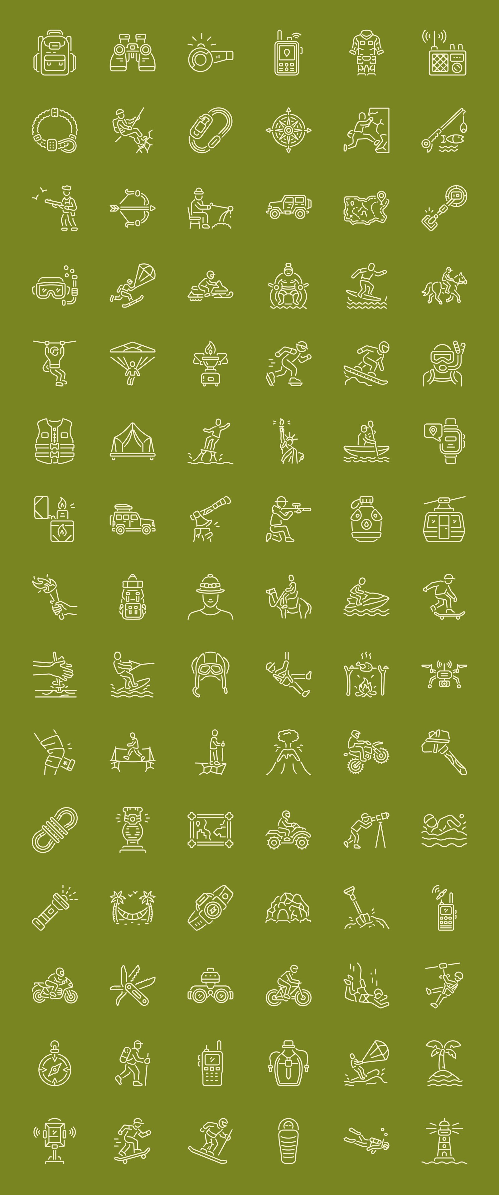 Adventure and Exploration Icon Set