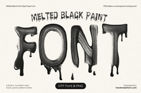 Melt Black Paint Font - Bold font for posters