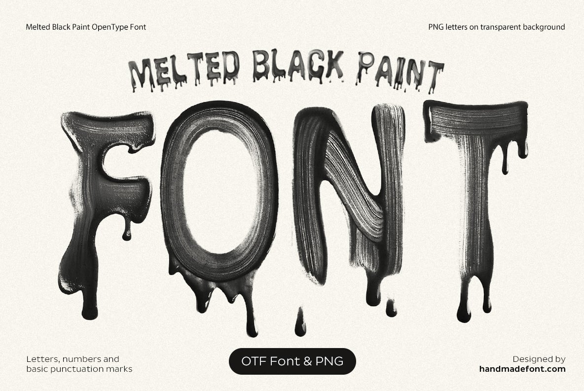 Melt Black Paint Font