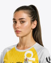 Female Soccer Goalkeeper Wearing Long Sleeve Jersey Mockup