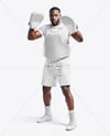 Afro-American Man Wearing Coach Boxing Kit Mockup