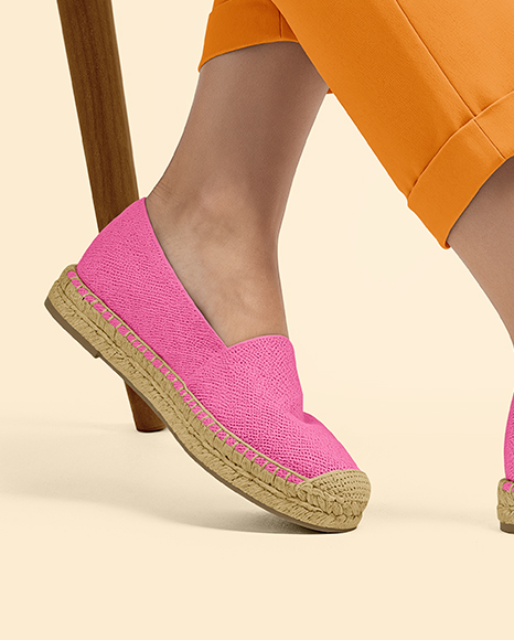 Espadrilles on Women's Legs Mockup