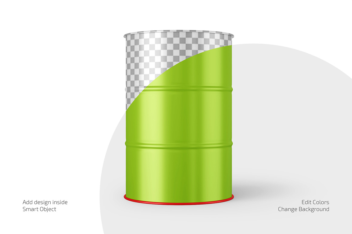 Oil Barrel Mockup Set