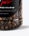Plastic Jar with Whole Cloves Mockup