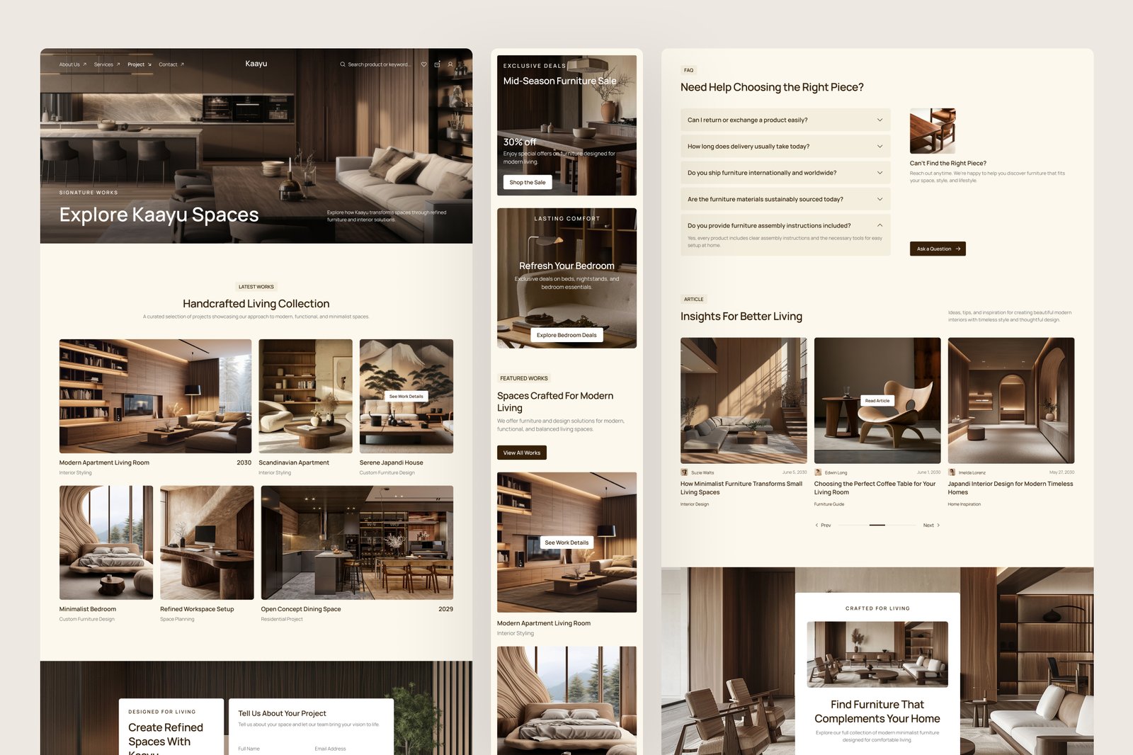 Kaayu - Furniture Website UI Figma Template