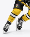 Man Wearing Full Ice Hockey Kit Mockup