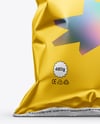 Matte Metallic Snack Bag Mockup