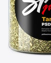 Plastic Jar with Dried Tarragon Mockup