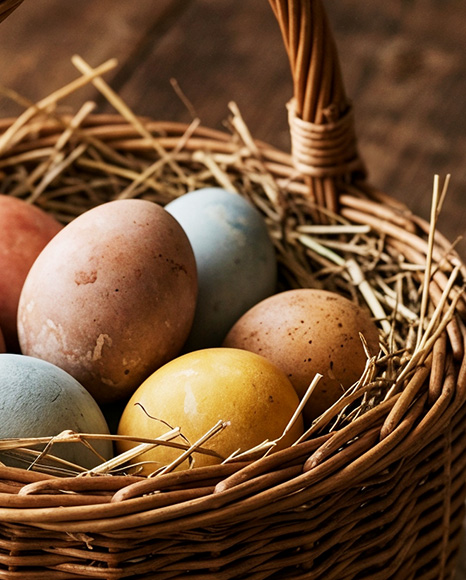 Easter Basket with Tag Mockup