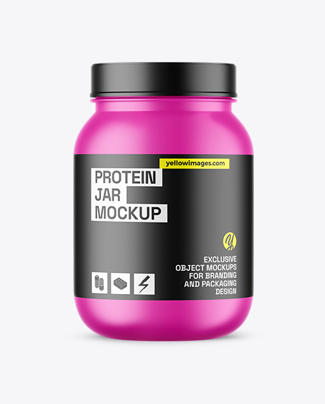 Matte Protein Jar Mockup - Mockups
