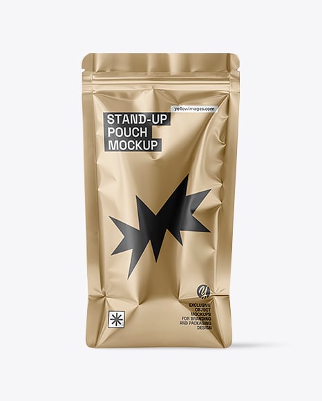 Metallic Stand-up Pouch Mockup