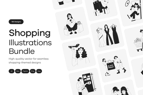 Shopping Illustration Art - Graphics