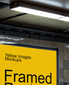 Framed Poster in Subway Mockup