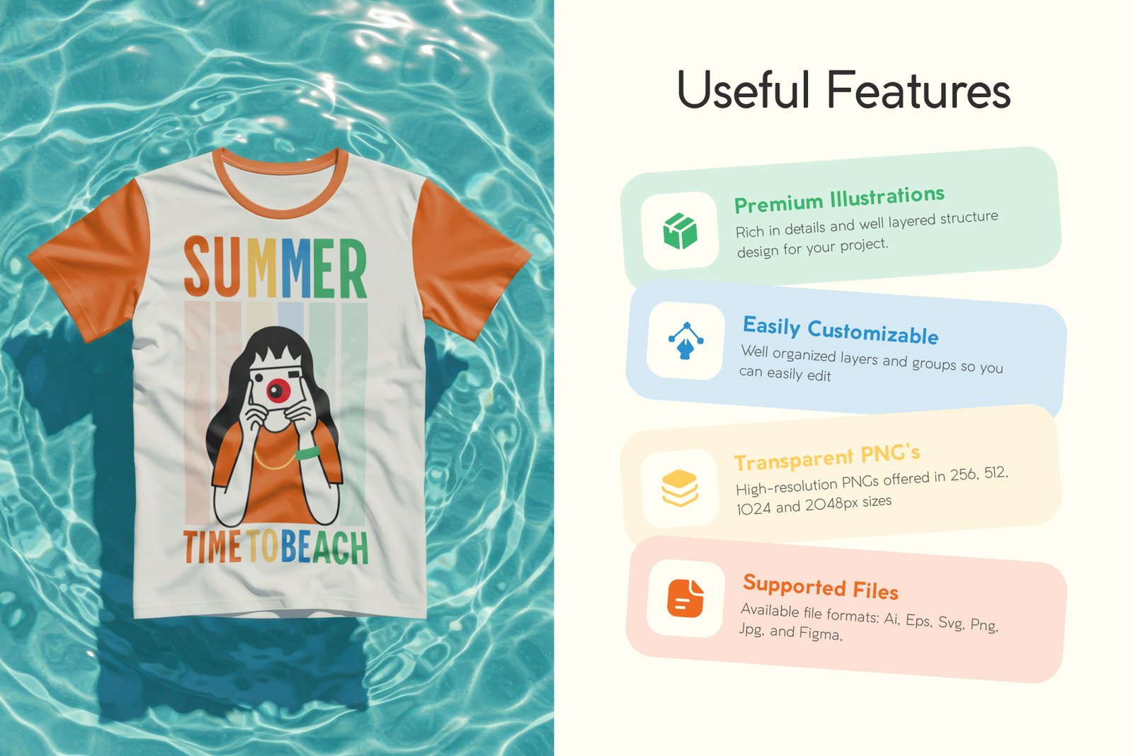 Summer Illustration Art Set