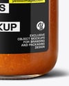 Glass Jar with Lobster Bisque Mockup