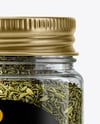 Plastic Jar with Dried Tarragon Mockup