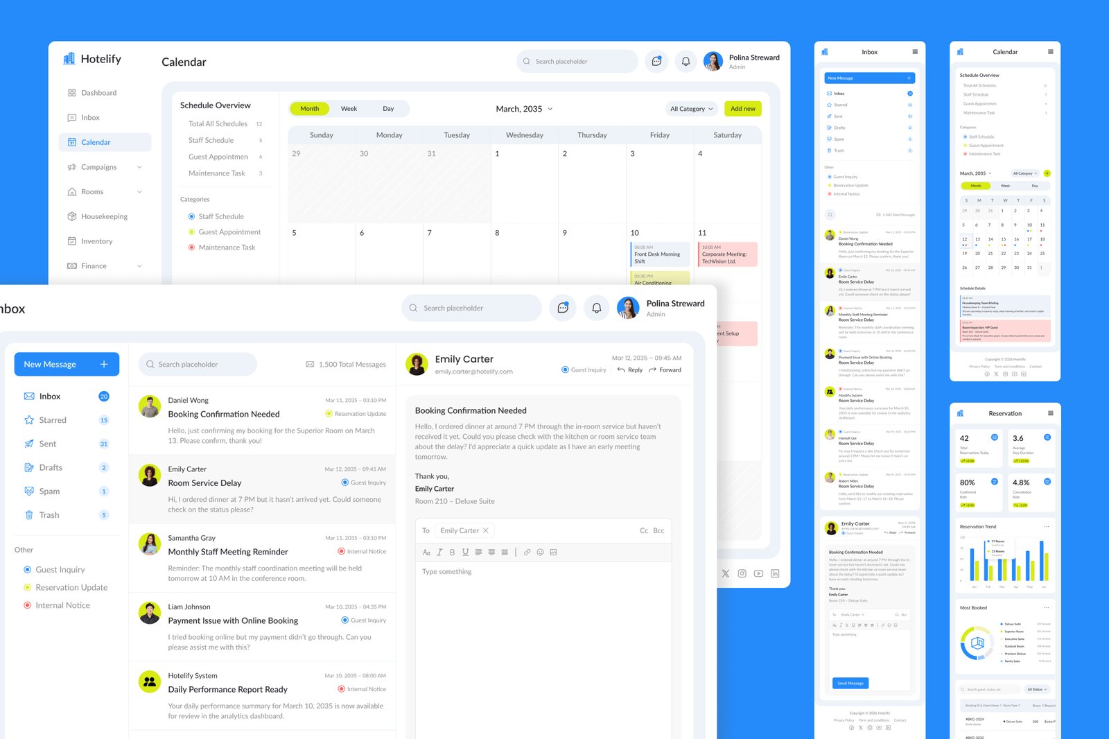 Hotelify – Hotel Management Admin Dashboard Figma Template