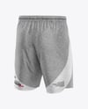 Heather Shorts Mockup - Back Half Side View