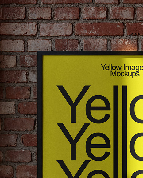 Two Framed Posters on a Brick Wall Mockup