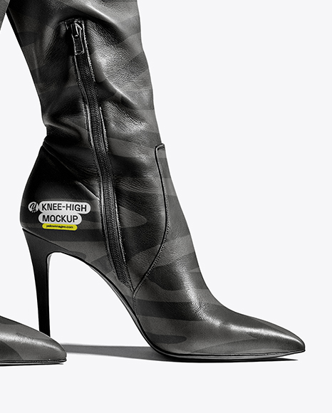 Pair of High-Knee Boots on Women's Legs Mockup