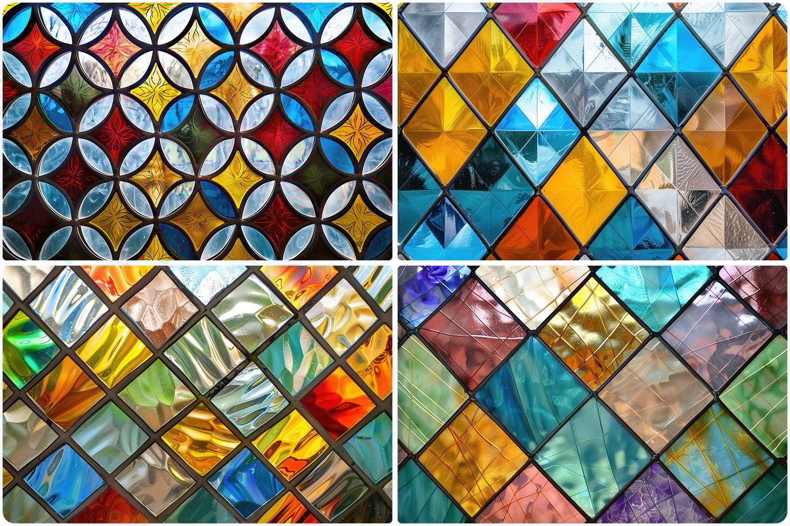 20 Stained Glass Texture Backgrounds