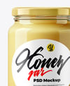 Glass Jar with Raw Clover Honey Mockup