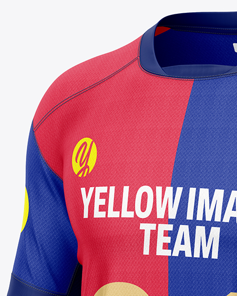 Soccer Jersey Mockup - Half Side View
