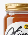 Glass Jar with Sage Honey Mockup