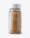 Clear Glass Jar with Smoked Sea Salt Mockup