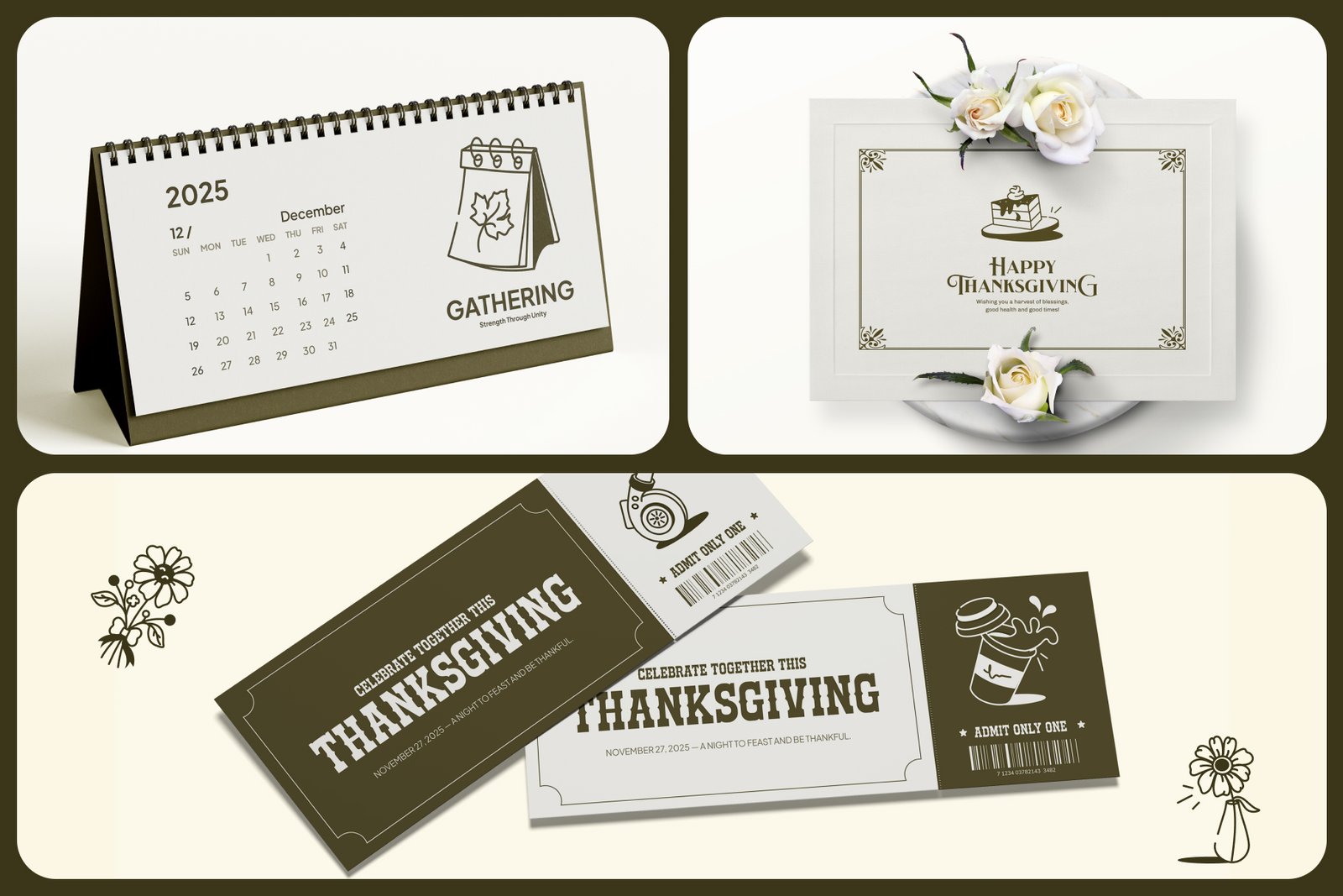 Thanksgiving Drawings Art Set