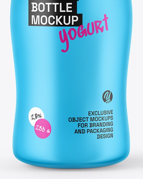 Matte Yogurt Bottle Mockup
