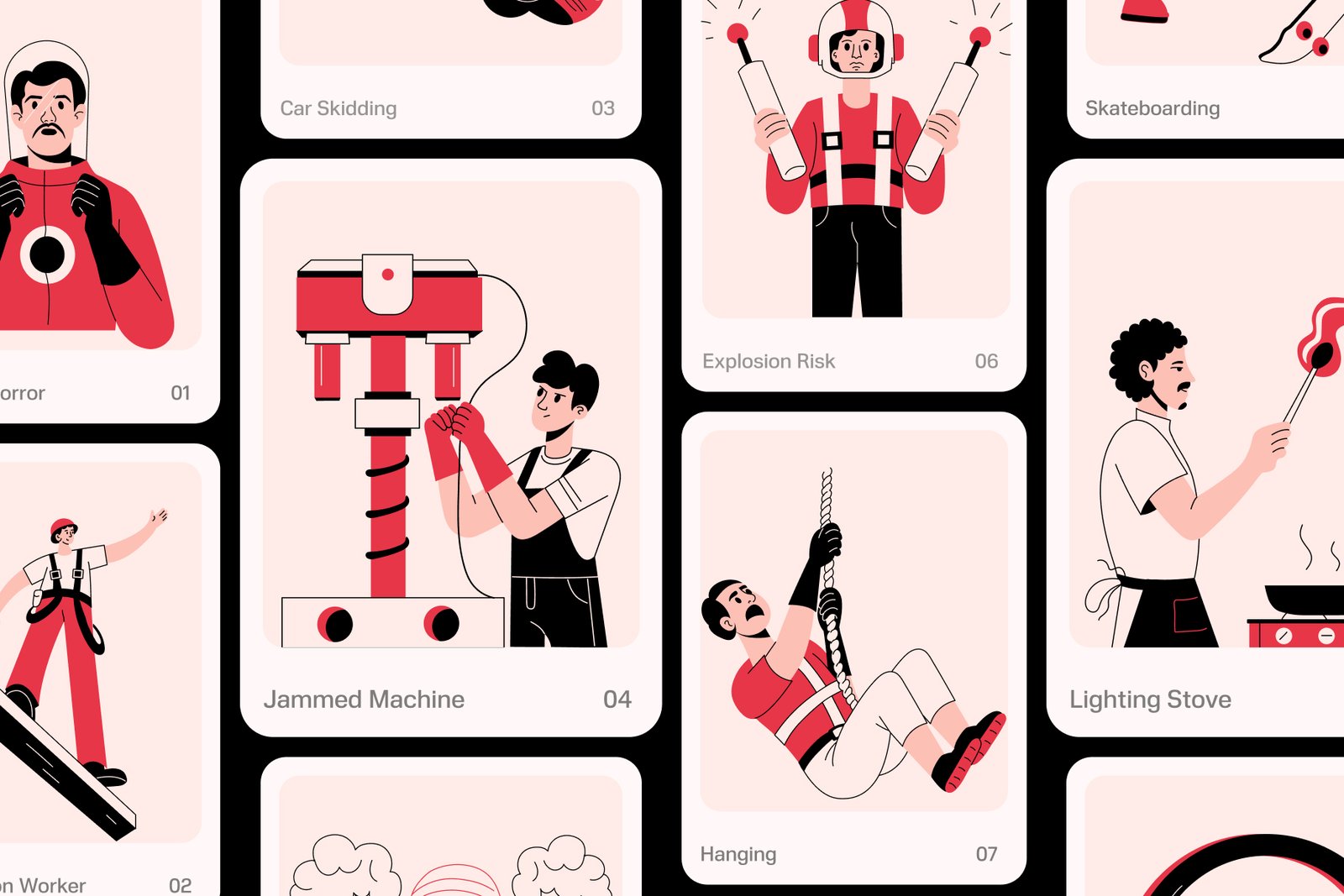 Danger Illustrations Art Set