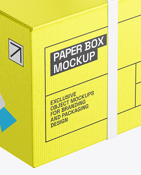 Cardboard Box with Lifting Slings Mockup