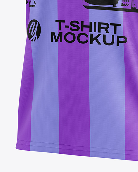 V-Neck T-Shirt Mockup - Half Side View