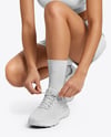 Running Shoes on Women's Legs Mockup