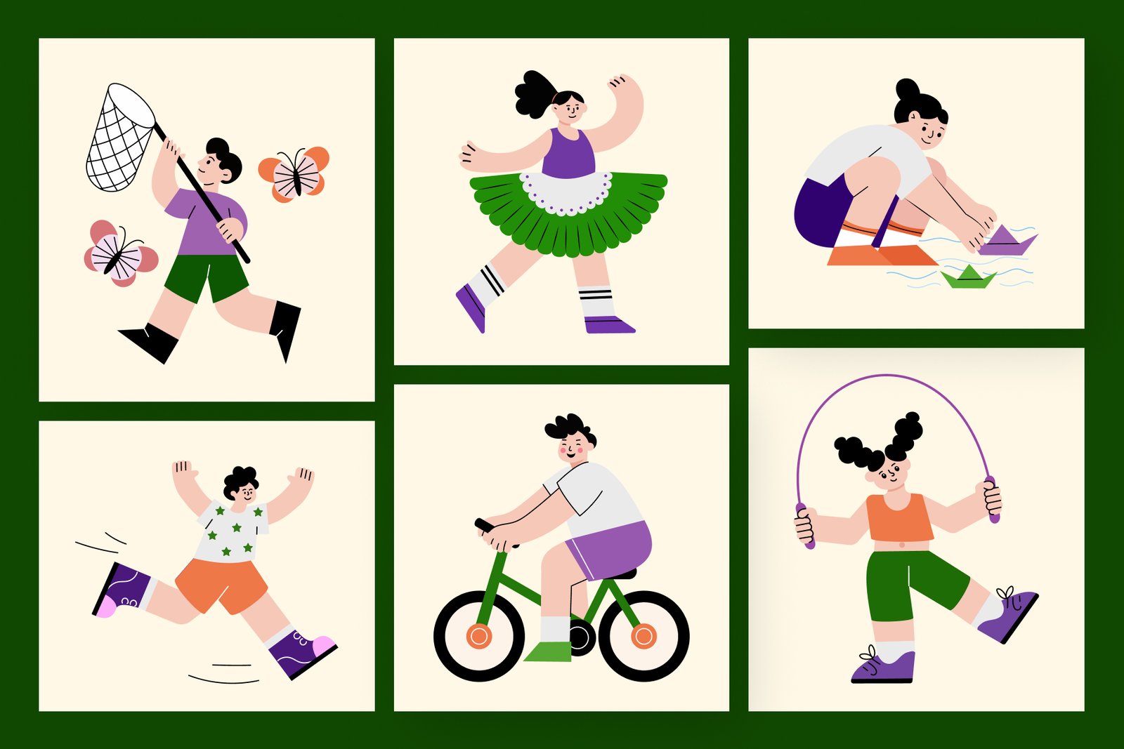 Childhood Illustration Art Set