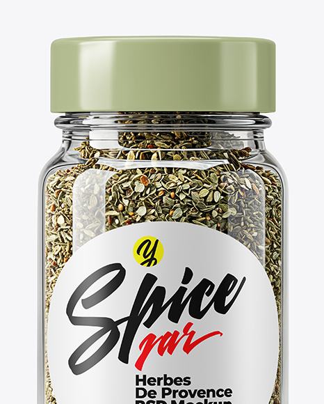 Jar with Herbes de Provence Mockup