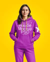A Woman in a Hoodie Mockup