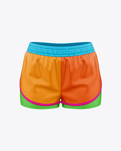 Women's Double-Layer Shorts Mockup - Front View