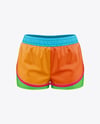 Women's Double-Layer Shorts Mockup - Front View