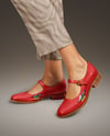 Pair of Mary Janes on Woman's Legs Mockup