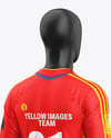 Full Soccer Kit w/ Mannequin Mockup - Back Half Side View