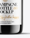 Dark Glass Champagne Bottle Mockup