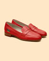 Pair of Women's Leather Loafers Mockup