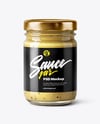 Clear Glass Jar with Dijon Mustard Mockup