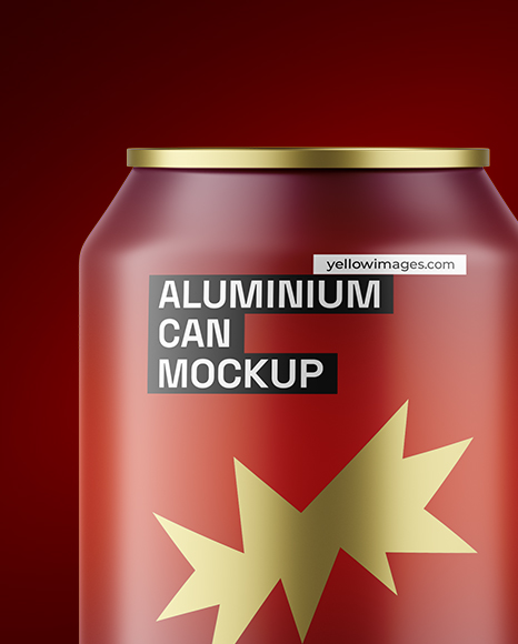 250ml Matte Aluminium Drink Can Mockup
