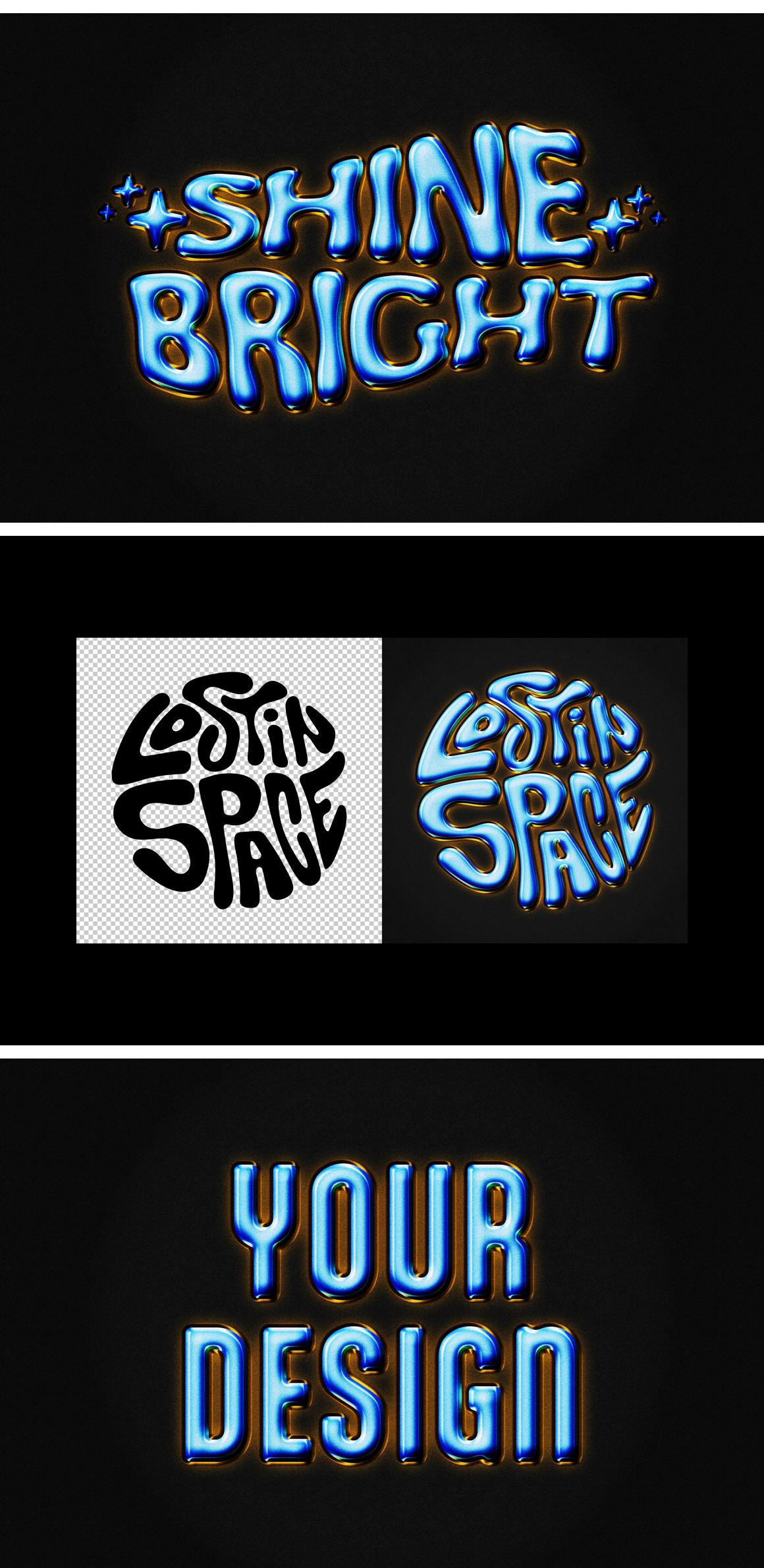 Glowing Text &amp; Logo Template Effect
