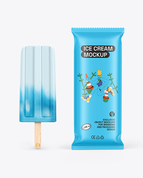 Matte Flow Pack W/ Ice Cream Mockup
