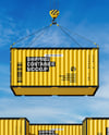 Shipping Container with Slings Mockup