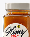 Square Clear Glass Jar with Manuka Honey Mockup